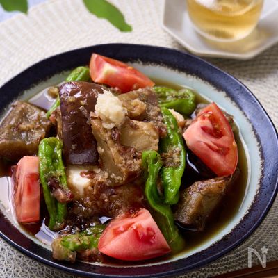夏野菜のみぞれ焼き浸し冷奴