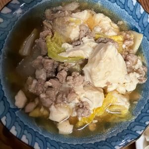 1200051の作ってみた!投稿(【鶏ひき肉と白菜の和風麻婆豆腐】冬に食べたいとろ〜りおかず♩)