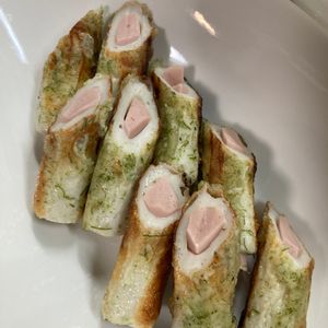 Mariの作ってみた!投稿(ソーセージちくわの磯辺揚げ)
