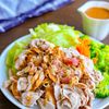 万能ピリ辛ごま豆乳だれで柔らか豚しゃぶサラダ