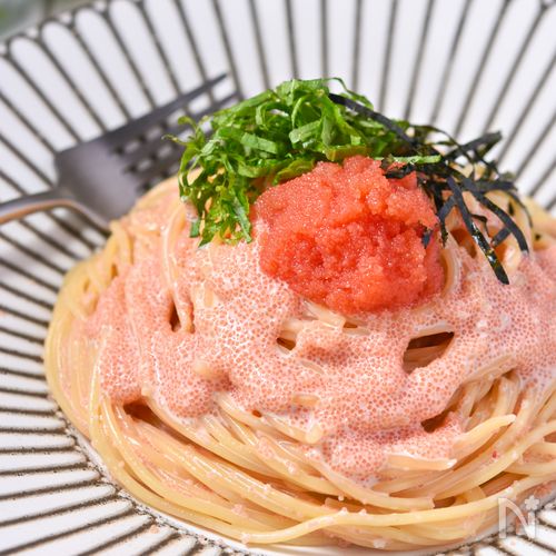 生クリーム不要！白だしレモンの冷製明太クリームパスタ