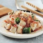 【超絶しっとり！鶏むね肉とオクラの梅おろしあえ】