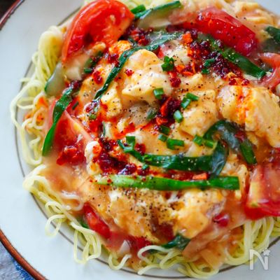 カリッと香ばし麺!酸辣湯風あんかけ焼きそば