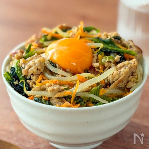 【そぼろビビンバ】10分で作れて包丁いらず!