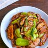 牛焼肉用肉で豪華に!牛肉となすと青梗菜のオイスター炒めの工程7