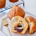 余ったお餅で♪あんこ餅ときなこの米粉マフィン【バターなし】