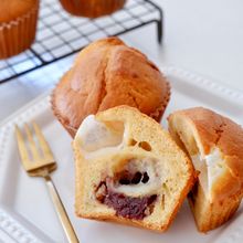余ったお餅で♪あんこ餅ときなこの米粉マフィン【バターなし】