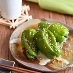 ごま油香るピーマンのレンジ蒸し