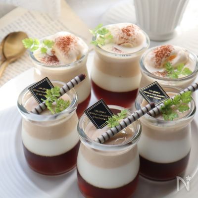 簡単3層♡カフェオレゼリー