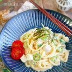 豆乳と麺つゆで簡単！わさびが効いた♥オクラの冷製うどん