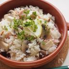 きのこゴロゴロ♪レモンバター混ぜごはん。