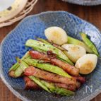 スタミナおつまみ！ベーコンと大蒜アスパラのペペロン風ペッパー