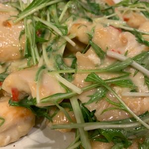 ぐ〜たら子の作ってみた!投稿(甘酸っぱく爽やか！レモン香る鶏むね肉と水菜のスイチリマヨ炒め)