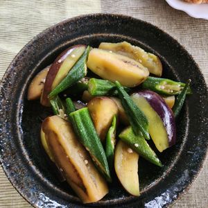からこの作ってみた!投稿(レンジで簡単♪『なすとおくらの煮びたし』簡単副菜)