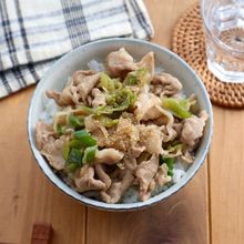 旨味がジュワっと染みる【ネギ豚丼】