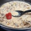 明太子ときのこの豆乳クリームパスタの工程3