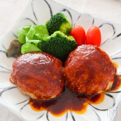 冷めてもフワッフワおから入り豚ひき肉のジューシーハンバーグ