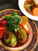 わさび照り焼きソースで♡アボカドのっけハンバーグとポトフ♡