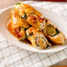 【罪悪感ゼロ♡】鶏ささみのちくわチーズ肉巻き
