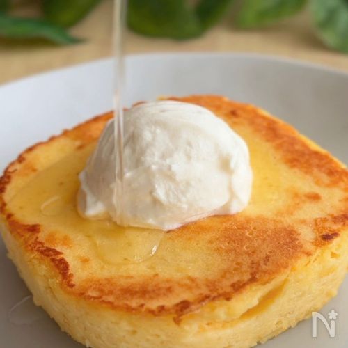 レンチンで作る！豆腐と米粉のパンケーキ