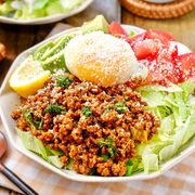 【たっぷりレタスのカレーそぼろタコライス】ご飯少なめでOK！