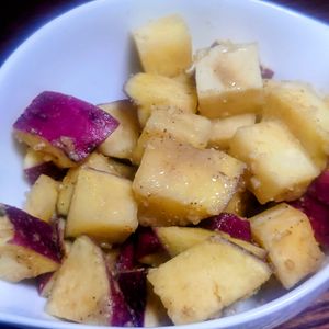 オレンジの作ってみた!投稿(レンジで5分！【さつまいもの胡麻和え】しっとり甘い♩)