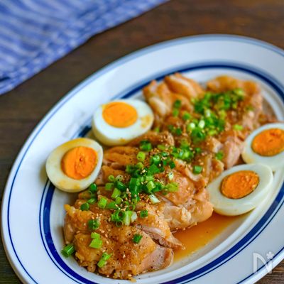 レンジで簡単!にんにくぽん酢のさっぱり煮鶏