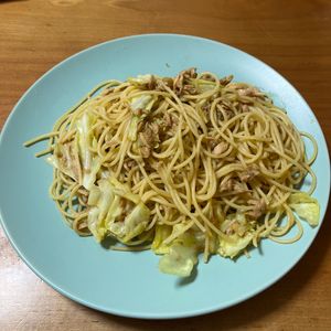ちなの作ってみた!投稿(【包丁いらず！野菜とツナのだししょうゆパスタ】)