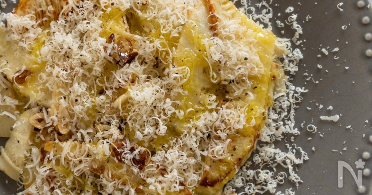 たけのこ】のパルミジャーノガーリックソテー | レシピサイトNadia