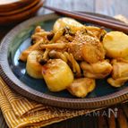 ＊鶏肉と長芋のにんにく味噌バター炒め＊