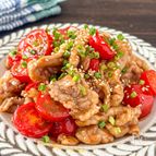ご飯がすすむ！【豚こまとミニトマトの中華炒め】