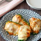 ピーマンカップのえびたまオーロラチーズ焼き♡子供も喜ぶ
