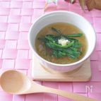 ニラと大根おろしのスープ　風邪予防に最適です♪