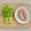 シャキシャキ食感♩豆苗と鶏ささみのうま塩ナムルの工程1