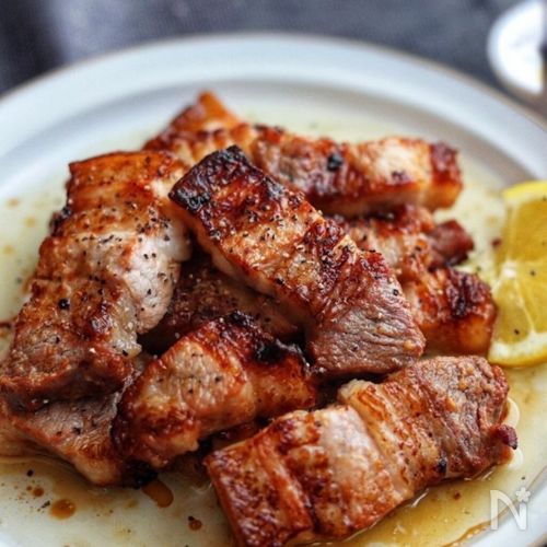 ほったらかしで激旨！【豚バラ肉のレモン醤油グリル】