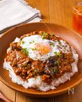【フライパンで10分♡︎とろとろ茄子のドライカレー】