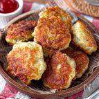 混ぜて焼くだけ◎カリッもちっ♪【ポテチキナゲット】