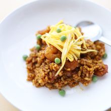 えびめし(えびとソースの炒めごはん)☆郷里岡山のおうちごはん