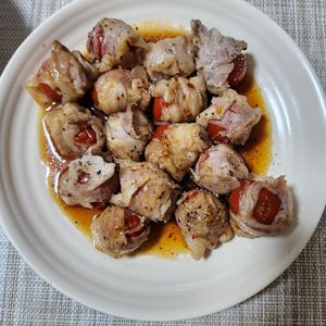 とももの作ってみた!投稿(おうち居酒屋＊ジューシー豚バラミニトマト)