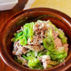 【豚肉とレタスのうま塩だれ炒め】