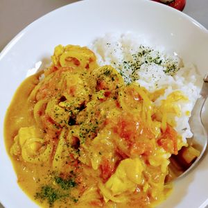 ゆみの作ってみた!投稿(レンチンだけ！野菜のうまみたっぷりバターチキンカレーの作り方)