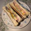 KUMIKOの作ってみた!投稿(フライパンで簡単カフェ風【とろけるハムチーズのホットサンド】)