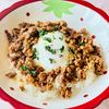 すみの作ってみた!投稿(ワンパン＼ロコモコ風そぼろ丼／)