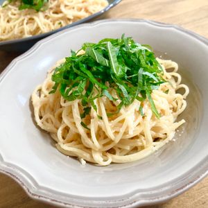 ゆかりの作ってみた!投稿(青じそドレッシングが決め手🍝和えるだけ明太子スパゲティ)