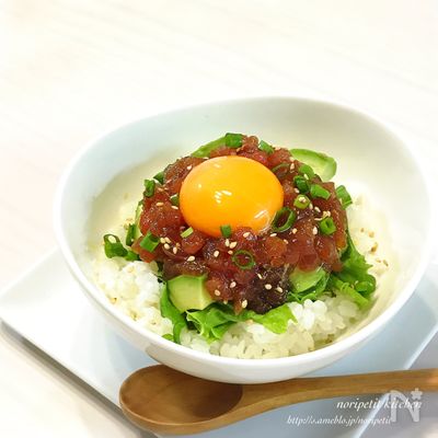 火を使わない<らくウマ♪ごはん>まぐろのユッケ丼