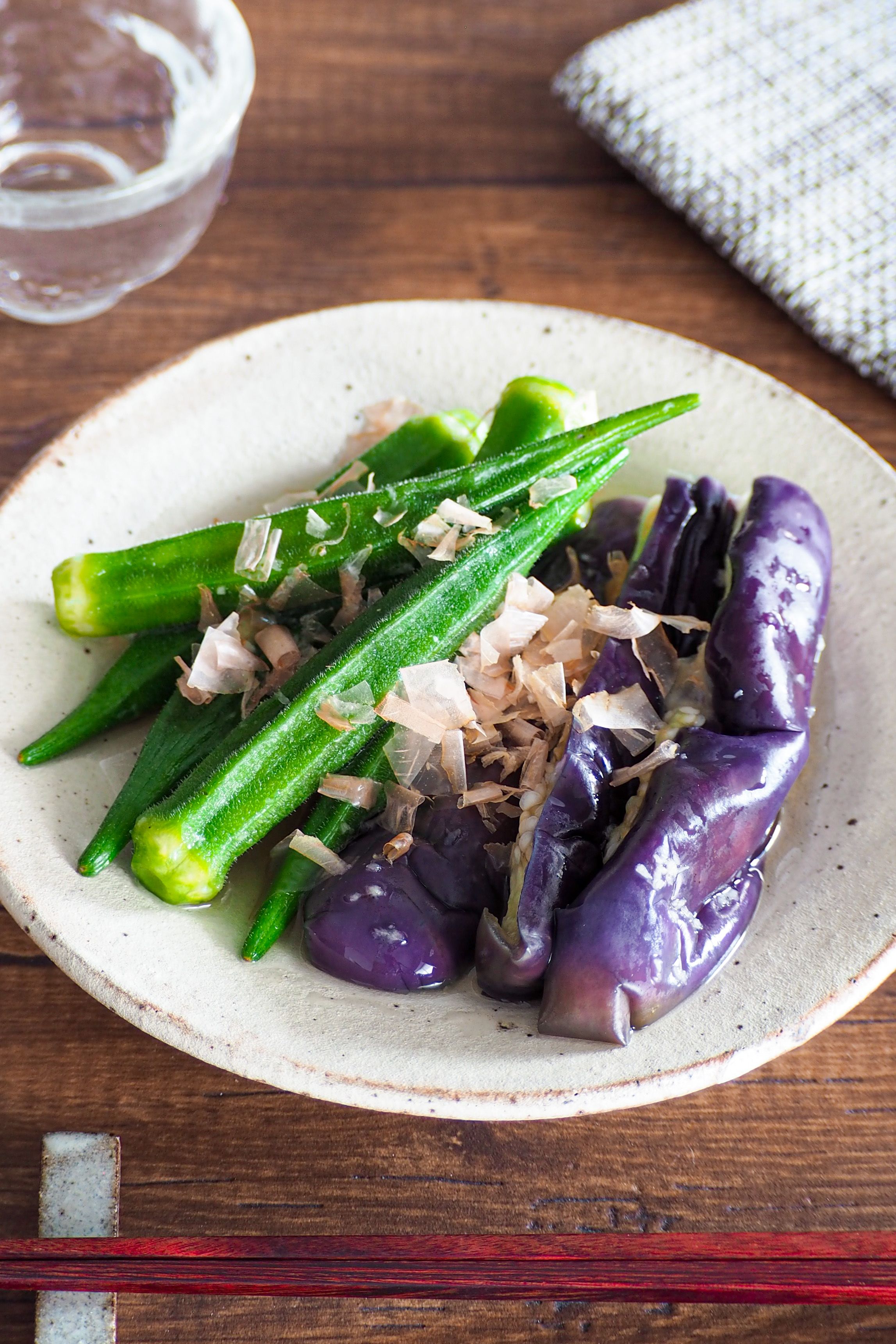 なすとオクラのお浸し】レンジで簡単 | レシピサイトNadia