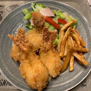 ぐ〜たら子の作ってみた!投稿(子供大喜び！【ぺったんこエビフライ】少ない油でカリッと♪)