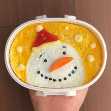 卵一つで作る雪だるまオムライス