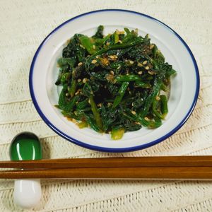 M＊Pの作ってみた!投稿(ほうれん草のおかか和え【作り置き】)