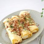 余ったお餅で【お好み焼きロール】とろ〜り♪明太もちチーズ